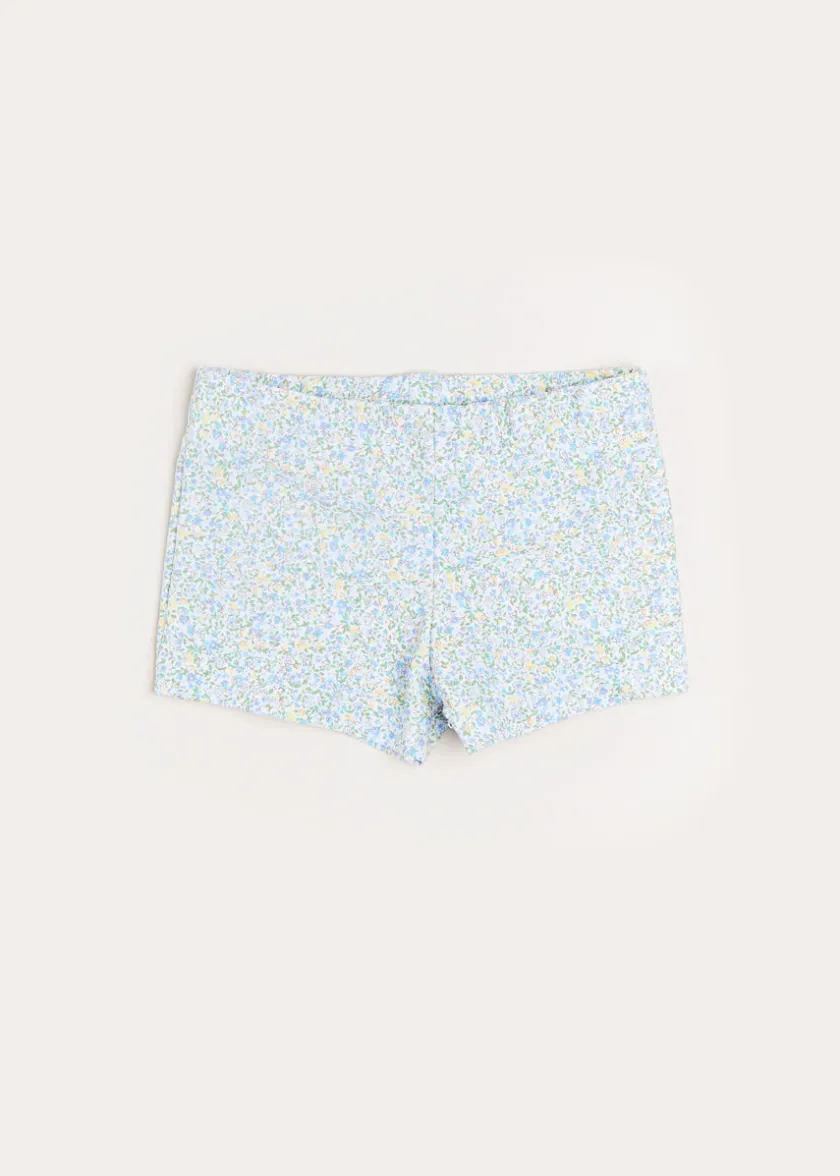 Swimwear | Swimwear | Pepa London Floral Swim Shorts in Blue (12mths-6yrs)