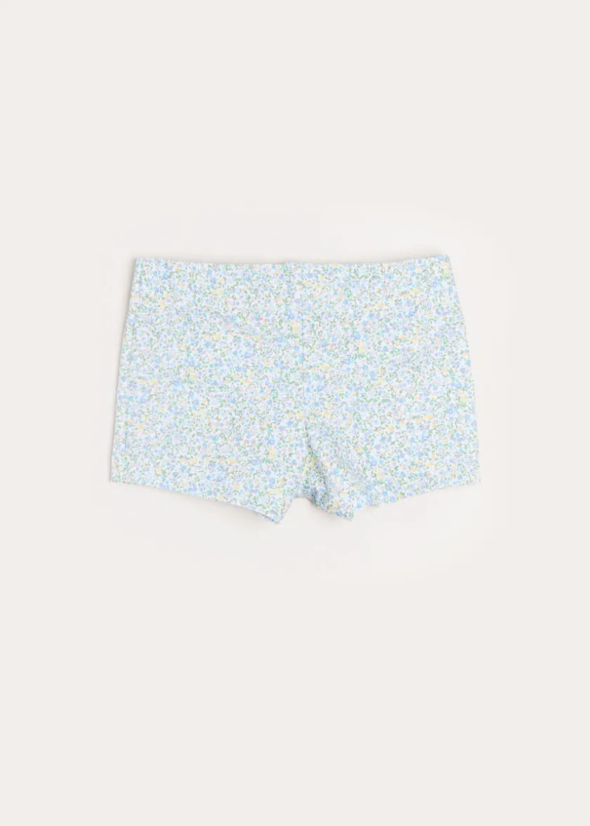 Swimwear | Swimwear | Pepa London Floral Swim Shorts in Blue (12mths-6yrs)