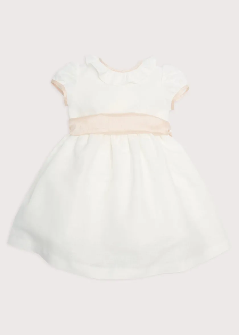 Dresses | Dresses | Pepa London Flower Girl Ivory Dress with Pink Silk Sash (6mths-10yrs)