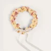 Hair Accessories | Pepa London Flower Pearl Detail Crown in Pink
