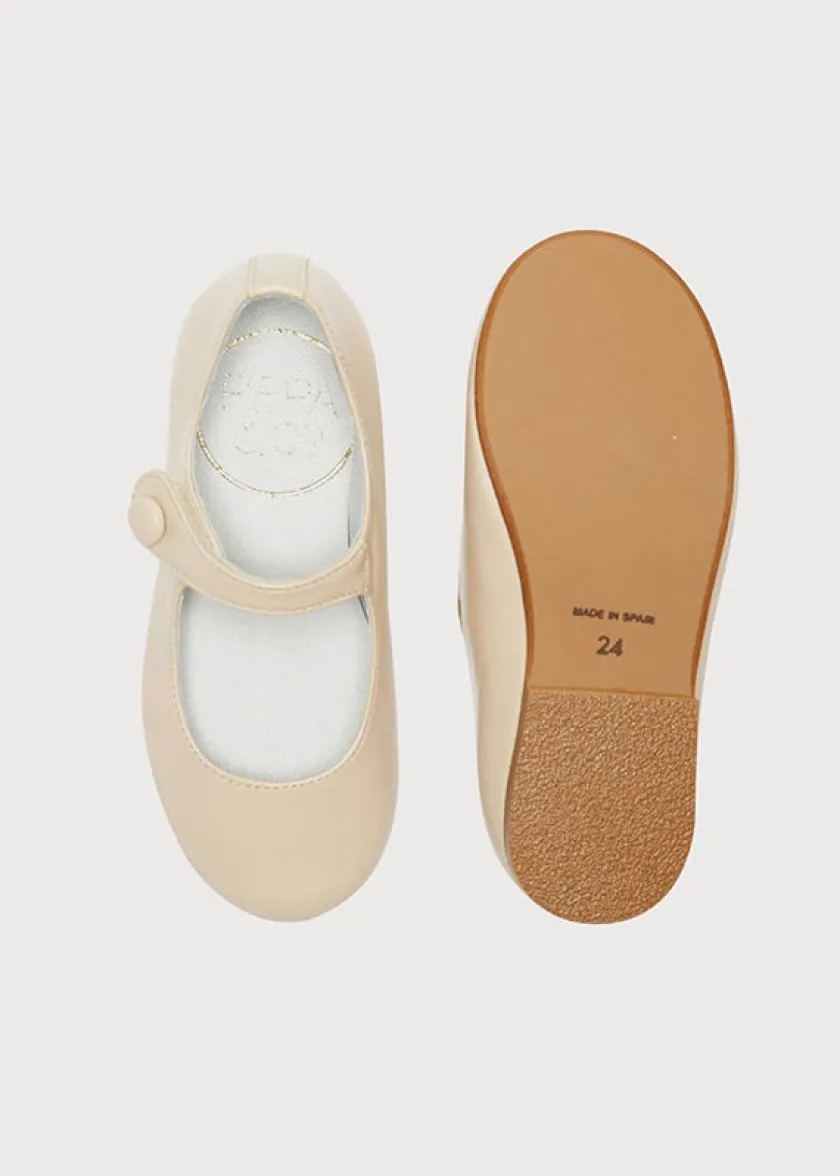Mary Jane Shoes | Mary Jane Shoes | Pepa London Girl's Beige Leather Celebration Shoes (20-34EU)