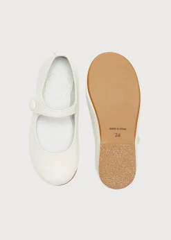 Mary Jane Shoes | Mary Jane Shoes | Pepa London Girls Ivory Leather Mary Jane Shoes (20-34EU)