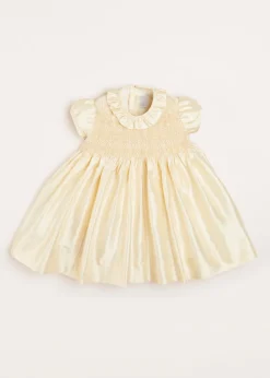 Dresses | Dresses | Pepa London Girls Silk Hand Smocked Celebration Dress in Champagne (6mths-10yrs)