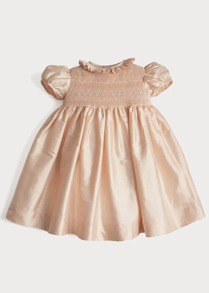 Dresses | Dresses | Pepa London Girls Silk Hand Smocked Celebration Dress in Pink (6mths-10yrs)