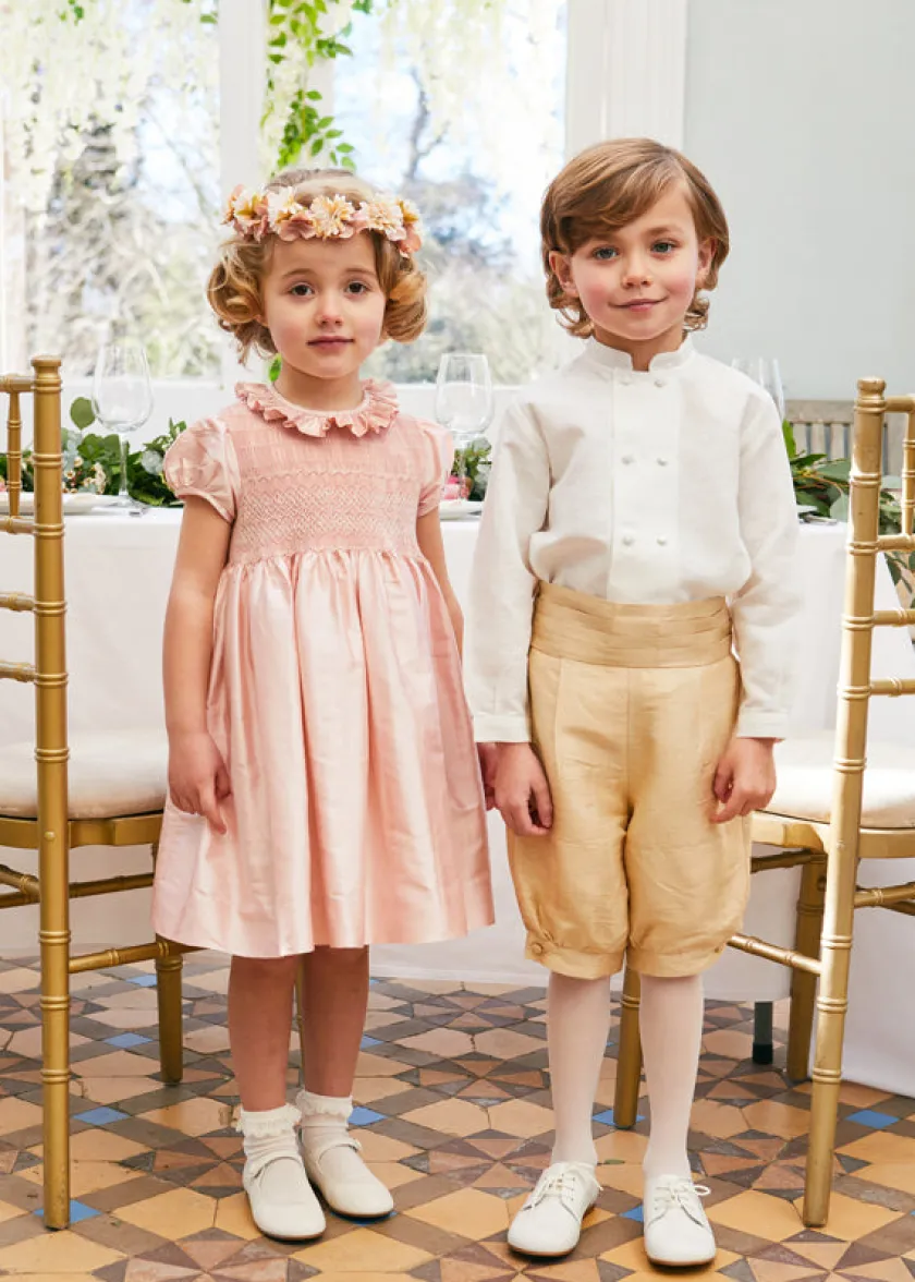 Dresses | Dresses | Pepa London Girls Silk Hand Smocked Celebration Dress in Pink (6mths-10yrs)