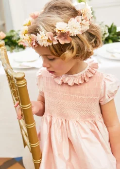 Dresses | Dresses | Pepa London Girls Silk Hand Smocked Celebration Dress in Pink (6mths-10yrs)