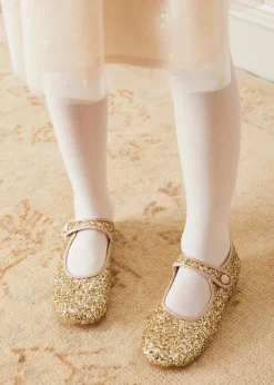 Mary Jane Shoes | Mary Janes | Pepa London Glittery Mary Jane Shoes in Gold (24-34EU)