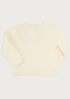Knitwear & Cardigans | Knitwear & Cardigans | Pepa London Gold Embroidered Cardigan In Cream (12mths-10yrs)