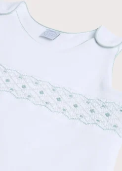 Nightwear | Nightwear | Pepa London Green Hand Smocked Sleeping Bag (3-18mths)