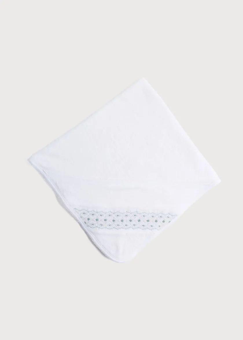 Towels, Blankets & Sleeping Bags | Towels, Blankets & Sleepwear | Pepa London Green Hand Smocked Towel