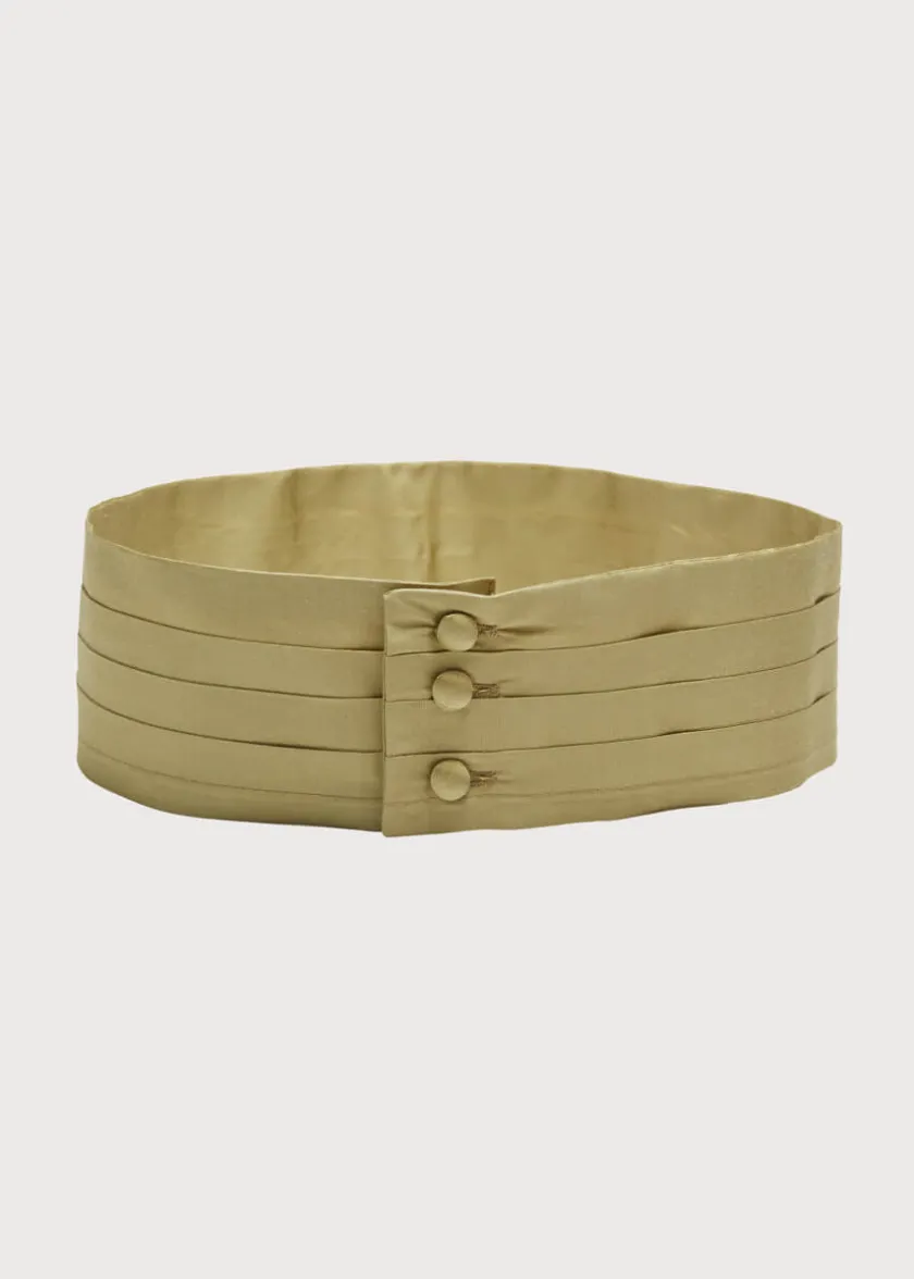 Belts & Braces | Pepa London Green Silk Pageboy Cummerbund