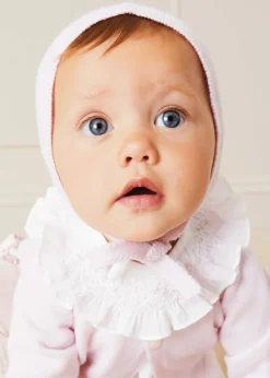 Tops & Bodysuits | Blouses | Pepa London Hand Smocked Collar Long Sleeve Blouse In Baby Pink (0-12mths)
