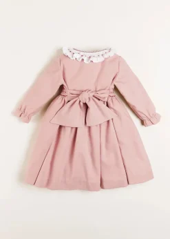 Dresses | Dresses | Pepa London Hand Smocked Double Breasted Long Sleeve Dress in Pink (12mths-10yrs)