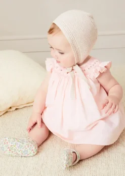 Dresses | Dresses | Pepa London Hand Smocked Sleeveless Dress With Bloomers in Pink (1-12mths)