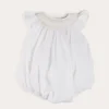 Dungarees & Rompers | Rompers | Pepa London Hand Smocked Sleeveless Romper in White (3-18mths)