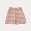 Up To 12 Years | Skirts & Shorts | Pepa London Iris Jacquard Button Detail Shorts in Red (4-12yrs)