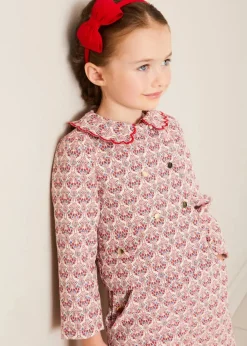 Up To 12 Years | Skirts & Shorts | Pepa London Iris Jacquard Button Detail Shorts in Red (4-12yrs)