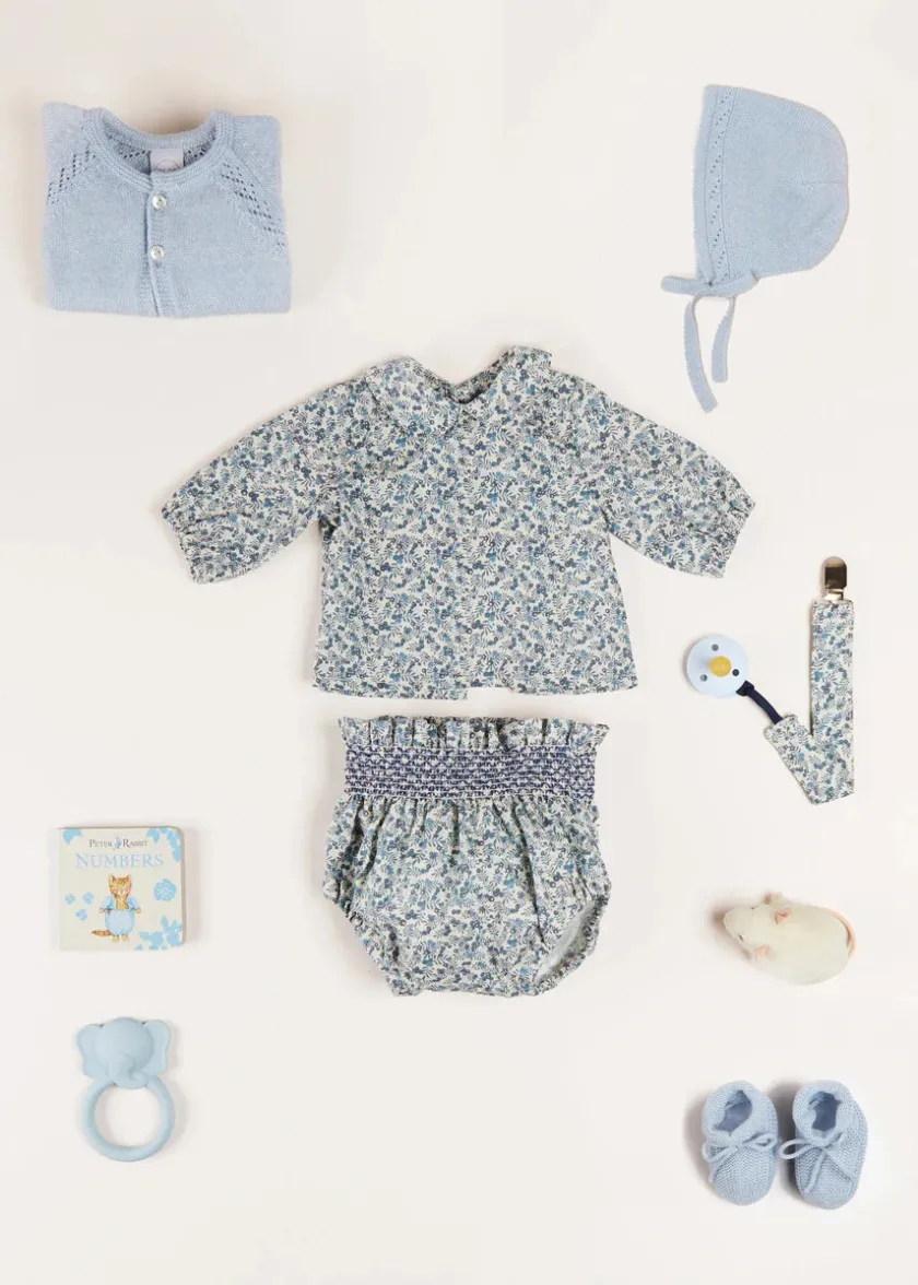 Knitted Booties | Bonnets & Booties | Pepa London Knitted Booties in Blue