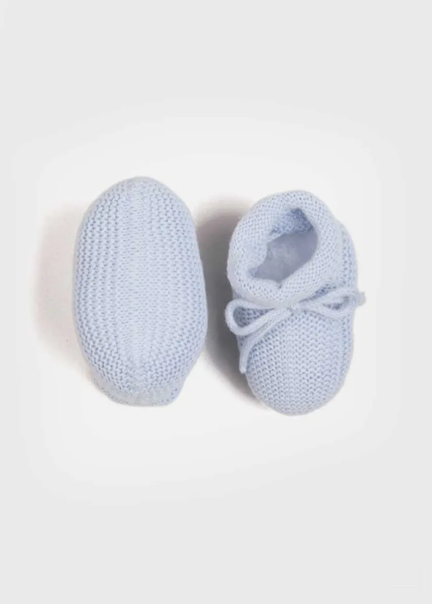 Knitted Booties | Bonnets & Booties | Pepa London Knitted Booties in Blue