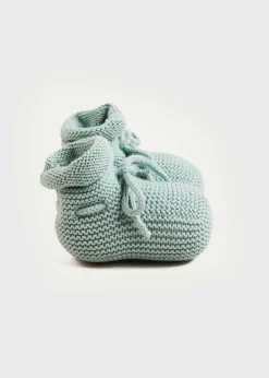Knitted Booties | Bonnets & Booties | Pepa London Knitted Booties in Green