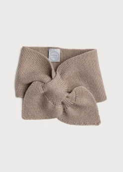 Knitwear & Cardigans | Knitted Accessories | Pepa London Knitted Merino Wool Winter Scarf in Oatmeal (S-L)