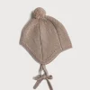 Knitwear & Cardigans | Hats | Pepa London Knitted Merino Wool Winter Bonnet in Oatmeal (S-L)