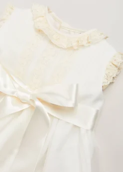 Dresses | Dresses | Pepa London Lace Trim Fine Pleated Gown in Ivory (6-12mths)