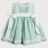 Dresses | Dresses | Pepa London Lace Trim Ivory Bow Dress in Teal (6mths-5yrs)