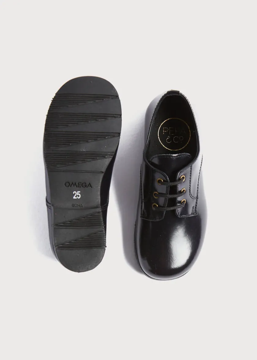 School Shoes | Shoes | Pepa London Leather Lace-Up Black Shoes (25-33EU)