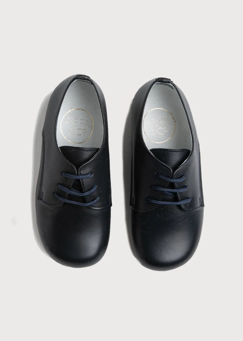 Shoes | Lace Ups | Pepa London Leather Lace-Up Navy Shoes (20-34EU)