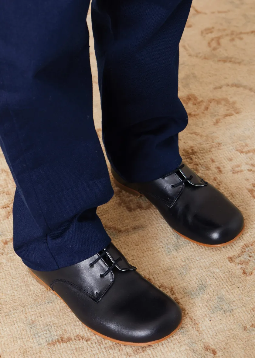 Shoes | Lace Ups | Pepa London Leather Lace-Up Navy Shoes (20-34EU)