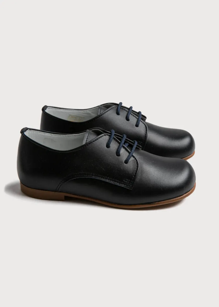 Shoes | Lace Ups | Pepa London Leather Lace-Up Navy Shoes (20-34EU)