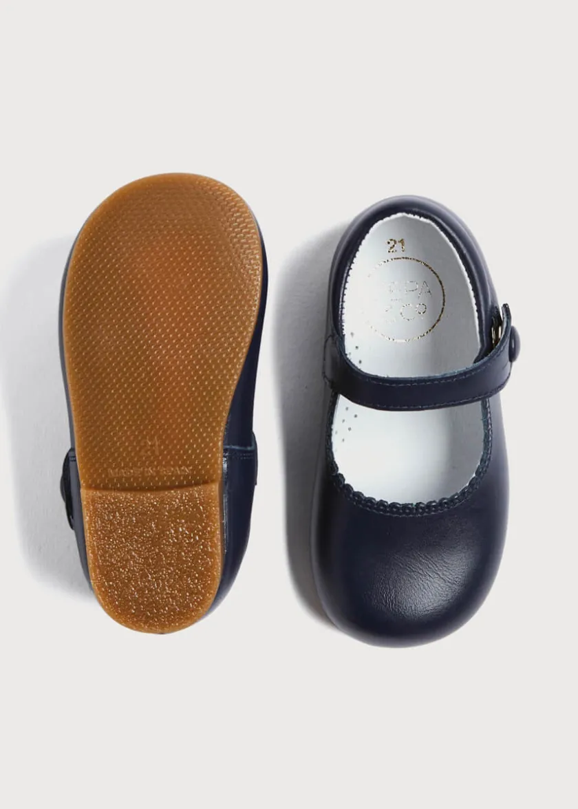 Mary Jane Shoes | Mary Janes | Pepa London Leather Mary Jane Baby Shoes in Navy (20-24EU)