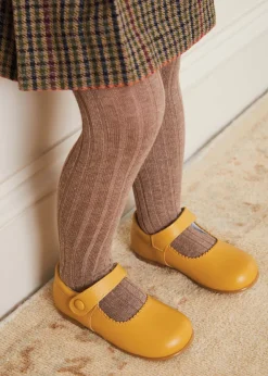 Mary Jane Shoes | Mary Janes | Pepa London Leather Mary Jane Baby Shoes in Mustard (20-24EU)