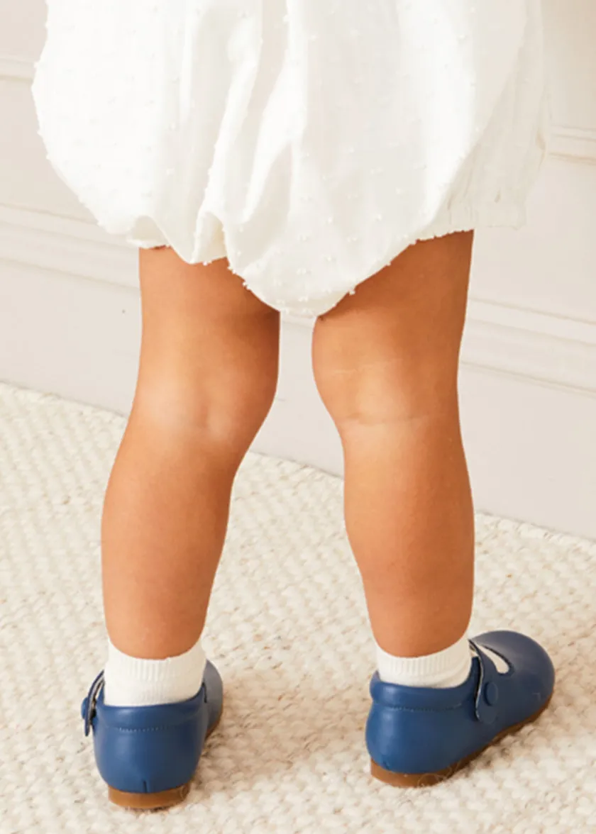 Mary Jane Shoes | Mary Janes | Pepa London Leather Mary Jane Baby Shoes in French Blue (20-26EU)