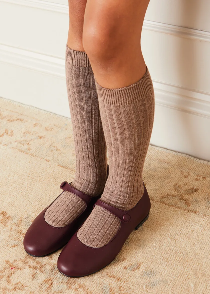 Mary Jane Shoes | Mary Janes | Pepa London Leather Mary Jane Shoes in Burgundy (24-34EU)