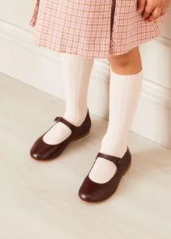 Mary Jane Shoes | Mary Janes | Pepa London Leather Mary Jane Shoes in Burgundy (24-34EU)