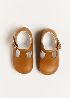 T-bars | T-bar Shoes | Pepa London Leather T-Bar Baby Shoes in Brown (20-26EU)