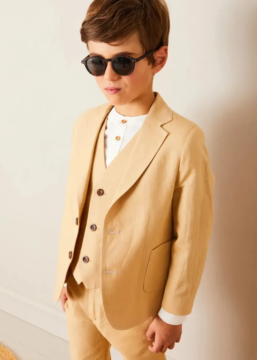 Shorts & Trousers | Pepa London Linen Suit Trousers in Beige (4-10yrs)