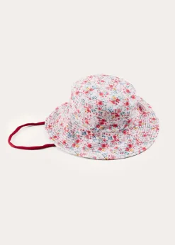 Swimwear | Swimwear | Pepa London Louisa Floral Beach Hat in Pink (S-M)