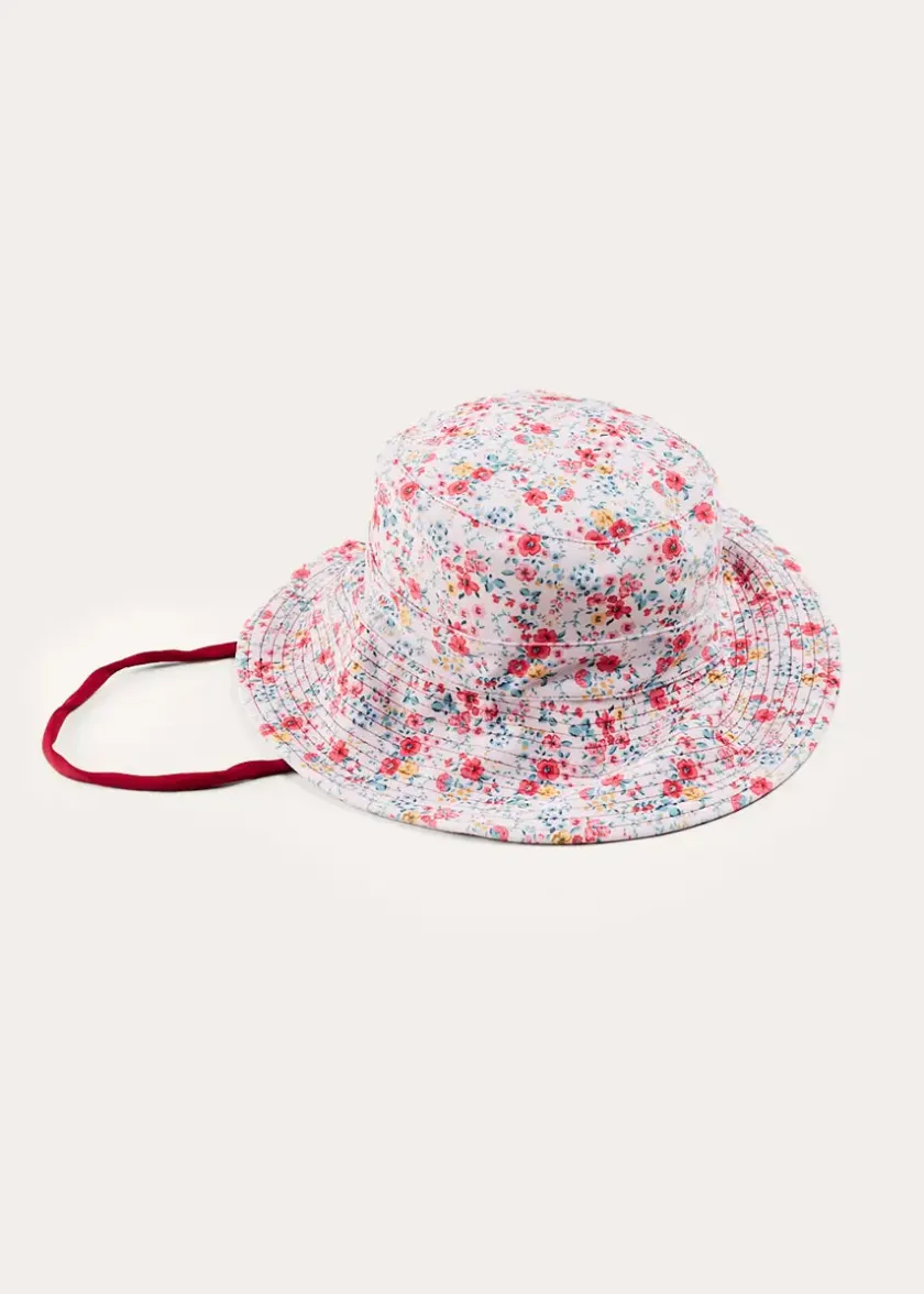 Swimwear | Swimwear | Pepa London Louisa Floral Beach Hat in Pink (S-M)