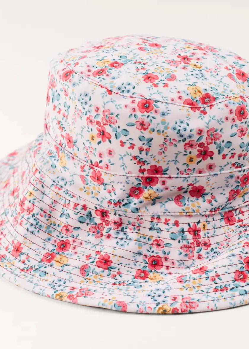 Swimwear | Swimwear | Pepa London Louisa Floral Beach Hat in Pink (S-M)