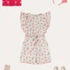 Lookbooks | Pepa London Louisa Floral Ruffle Detail Playsuit in Pink (4-12yrs) | Leather Mary Jane Shoes in Pink (24-34EU) | Openwork short socks - Dusty Pink (0mths-10yrs) | Raspberry Linen Hairband