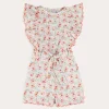 Up To 12 Years | Pepa London Louisa Floral Ruffle Detail Playsuit in Pink (4-12yrs)