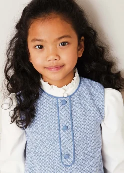 Tops & Blouses | Tops & Bodysuits | Pepa London Mao Collar Romantic Blouse in White (18mths-10yrs)