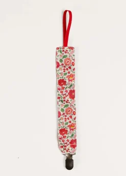 Dummies & Teethers | Dummies & Teethers | Pepa London Margot Dummy Clip in Red Made with Liberty Fabric