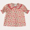 Up To 12 Years | Tops & Blouses | Pepa London Margot Floral Short Sleeve Blouse in Red Made with Liberty Fabric (18m-12yrs)