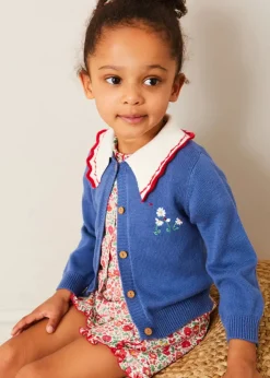 Lookbooks | Pepa London Margot Floral Short Sleeve Blouse in Red Made with Liberty Fabric (18m-12yrs) | Margot Floral Shorts in Red Made with Liberty Fabric (18m-12yrs) | Statement Collar Floral Embroidery Cardigan in Navy (2-10yrs) | Metallic Strappy Leather Sandals in Gold (24-35EU) | Margot Floral Small Bow Clip in Red Made with Liberty Fabric | The Beauty & The Beast Book