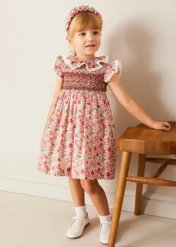 Dresses | Dresses | Pepa London Margot Hand-Smocked Dress in Red Made with Liberty Fabric (12m-6yrs)