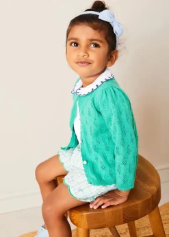 Skirts & Shorts | Pepa London Maxwell Gingham Scallop Trim Embroidered Shorts in Green (18mths-10yrs)